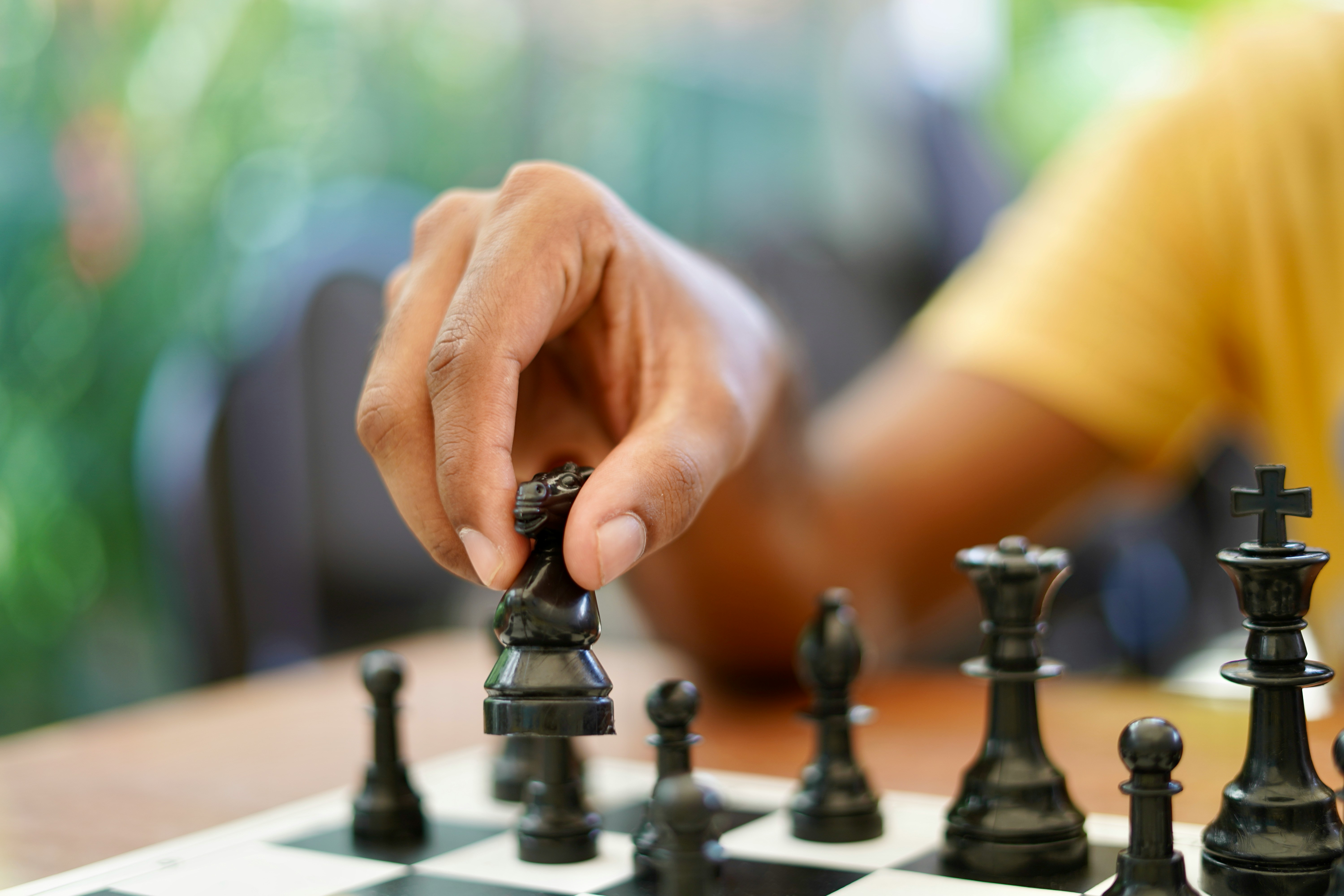 Strategic move on chessboard